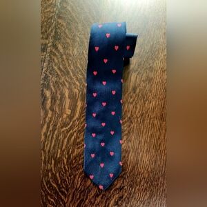 Vintage β€οΈ Schreter Valentine's Day Heart Dark Blue Red Necktie EUC $16